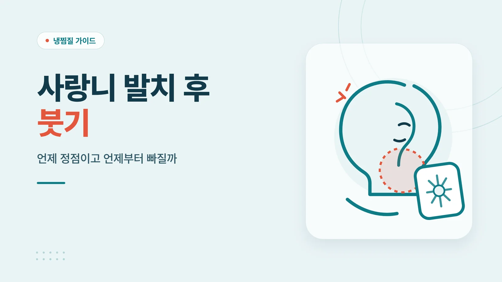 사랑니 발치 후 붓기