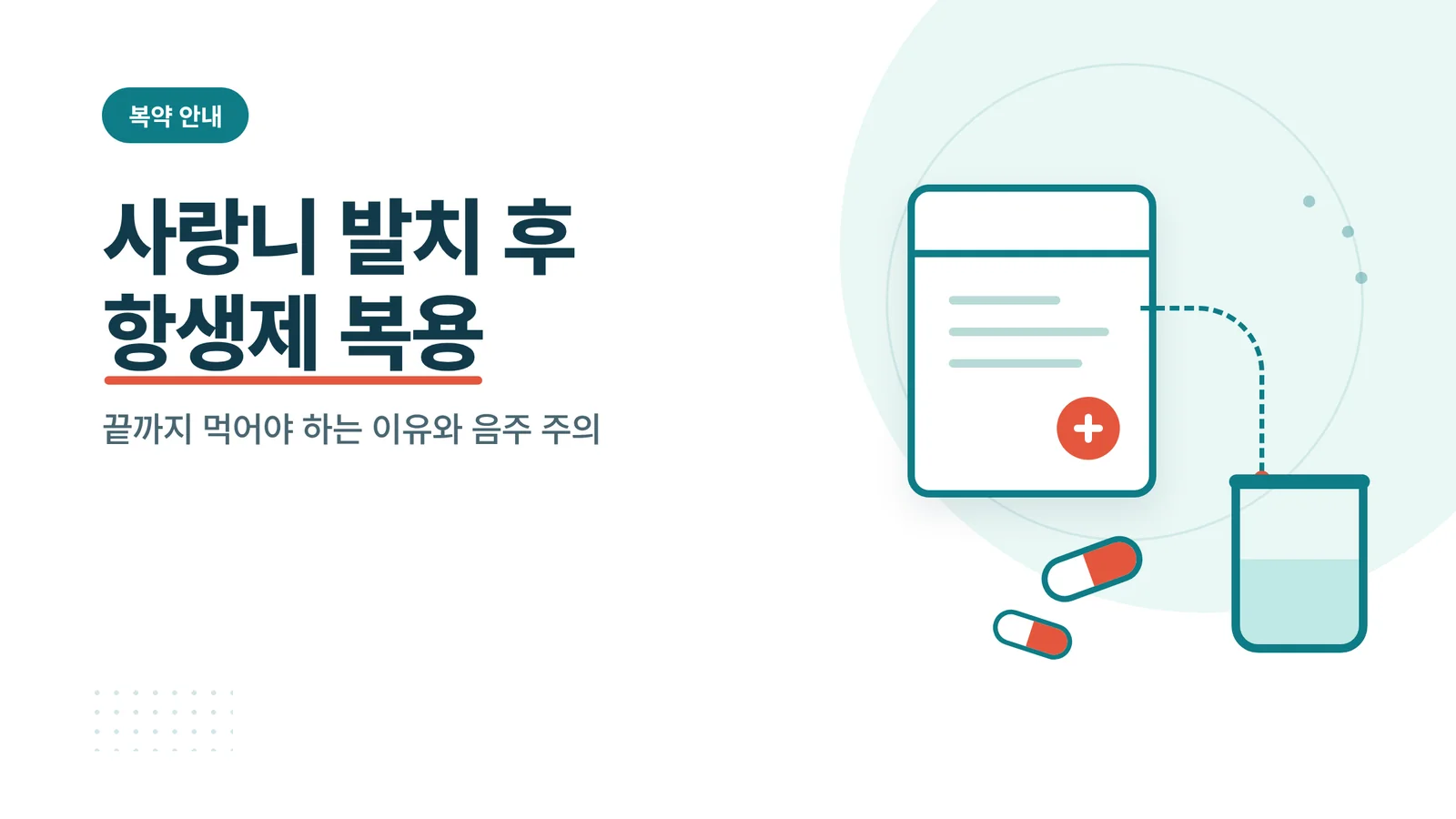 사랑니 발치 후 항생제 복용
